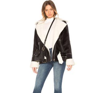 BlankNYC Down & Out, Black & Off White Jacket Size Small